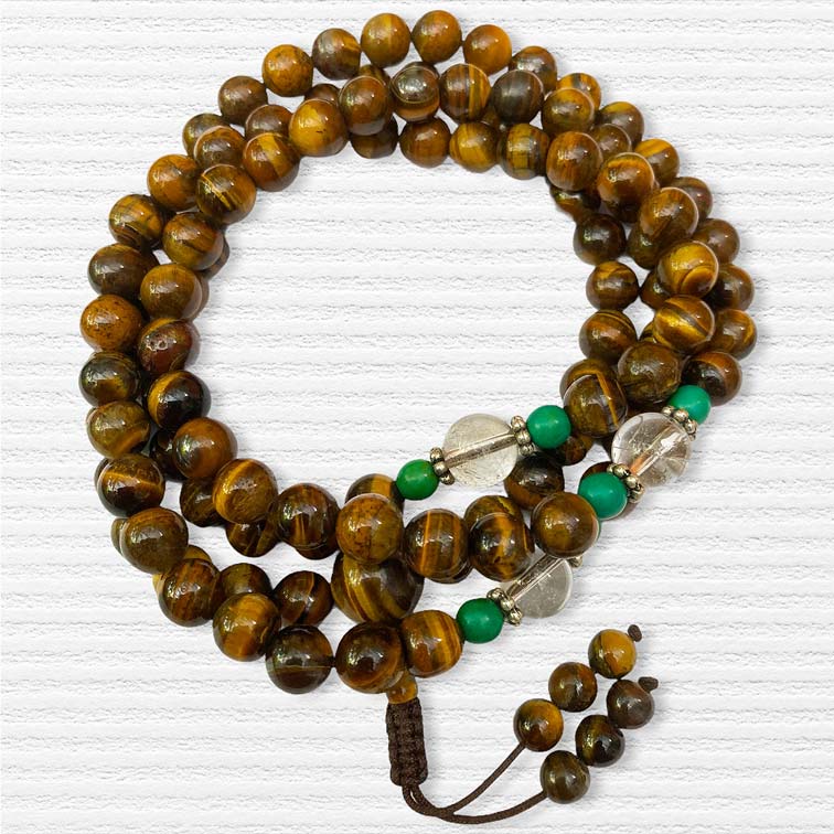 Tigrisszem nepáli mala 108 szemes 8 mm-es szemekkel