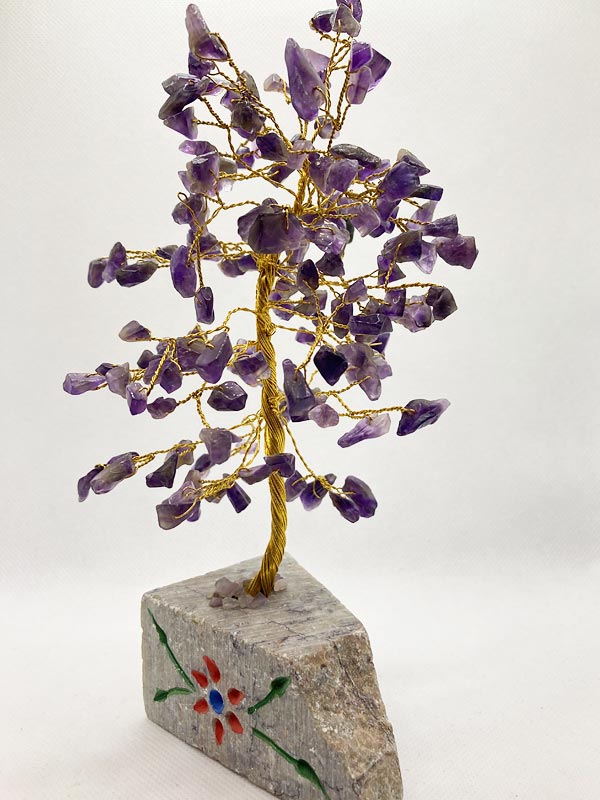 Ametiszt Szerencsefa/Életfa Féldrágakő ásványfa 160 köves