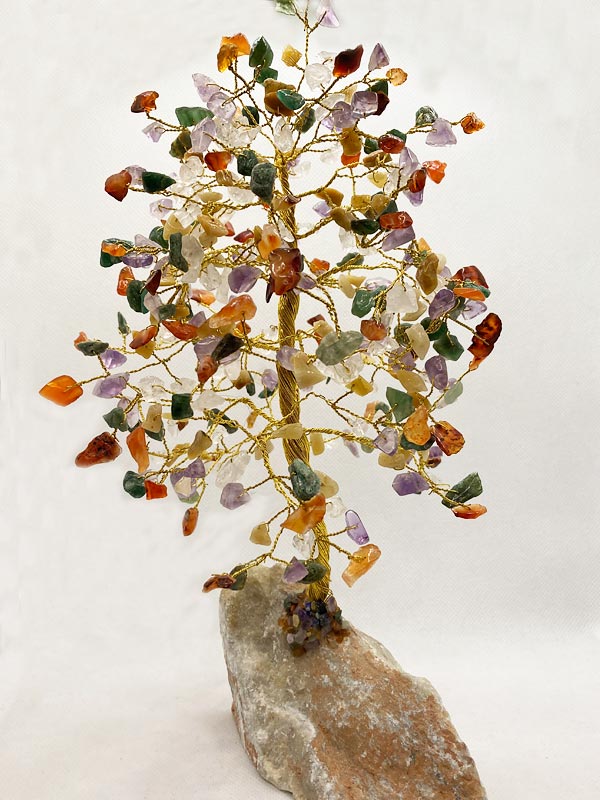 Mix Szerencsefa/Életfa Féldrágakő ásványfa 320 köves