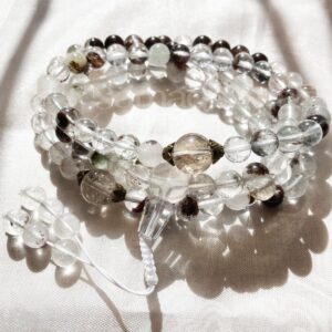 Tibeti kvarc ásvány mala Samadhi Mala