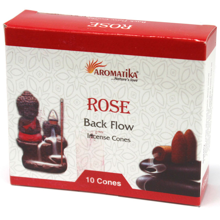 Aromatika RÓZSA természetes lefelé folyó füstölőkúp (folyékony füst)