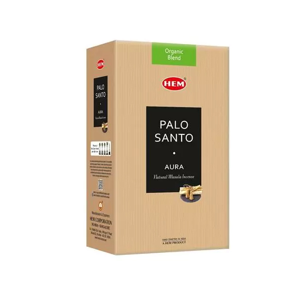 HEM Organic Palo Santo Aura természetes prémium füstölő