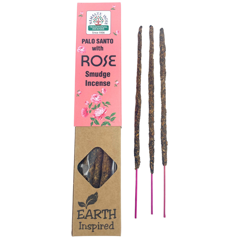 Namaste India Earth sorozat: Palo Santo és Rózsa prémium füstölő