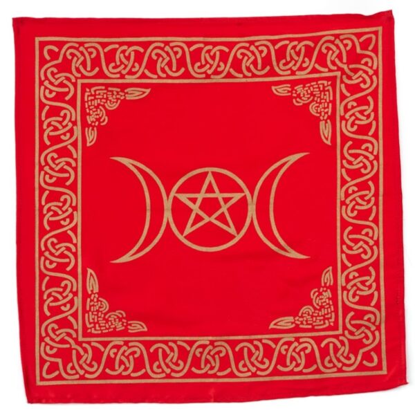 Pentagram szimbólumos pamut terítő 50x50 cm