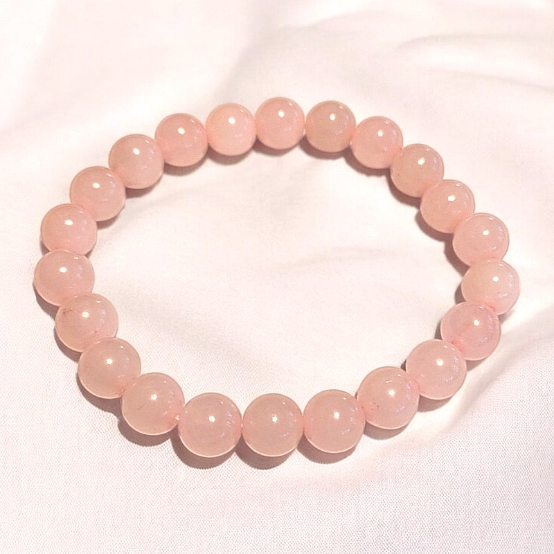 Rózsakvarc ásványkarkötő