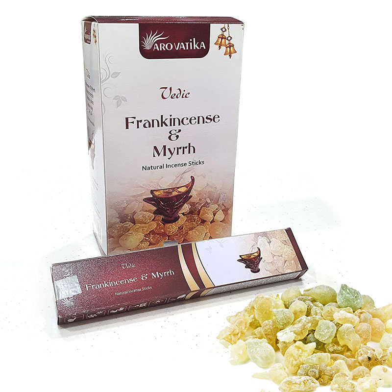 Vedic Frankincense & Myrrh természetes védikus Tömjén és Mirhafű prémium füstölő