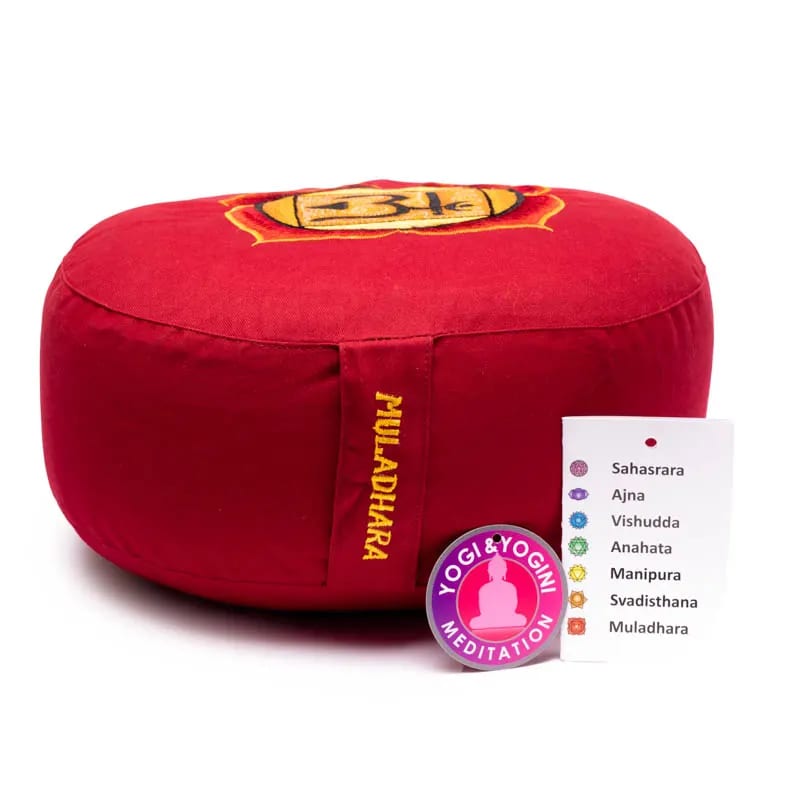 Hímzett Gyökércsakra Szimbólumos Meditációs Párna Jóga Párna