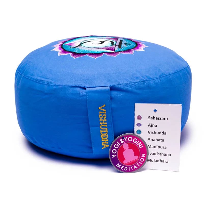 Hímzett Torokcsakra Szimbólumos Meditációs Párna Jóga Párna