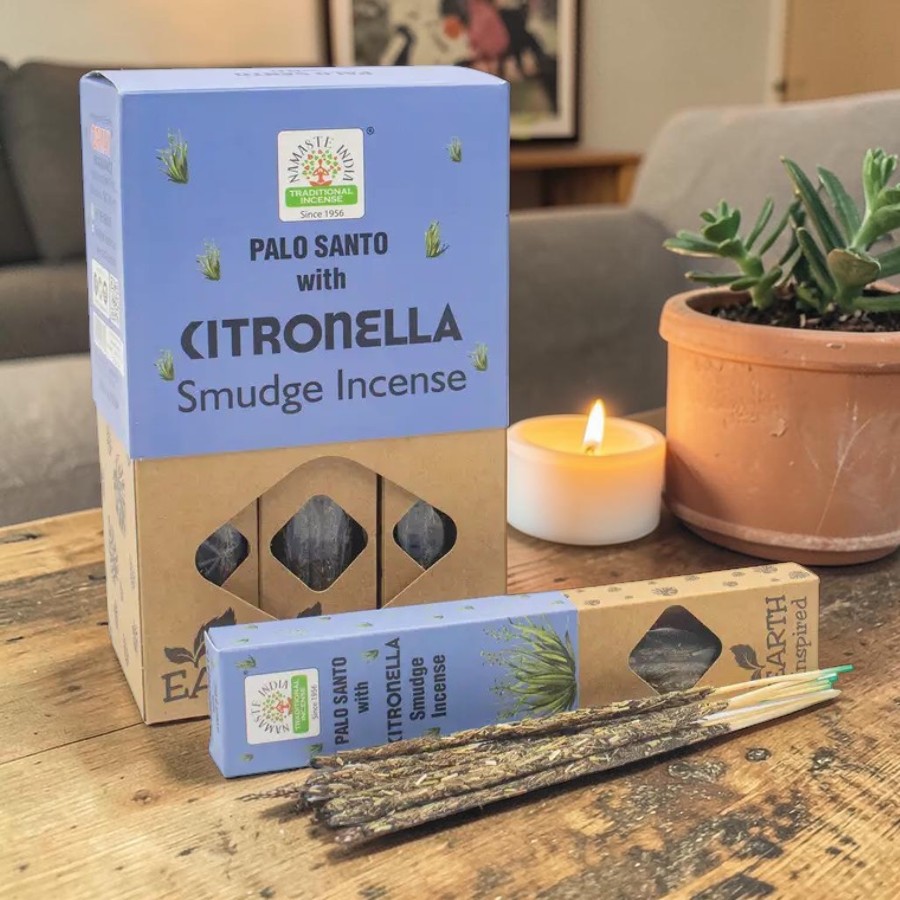 Namaste India Earth sorozat: Palo Santo és Citronella prémium füstölő